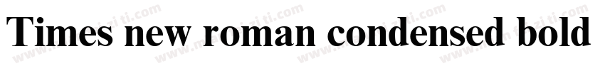 Times new roman condensed bold字体转换